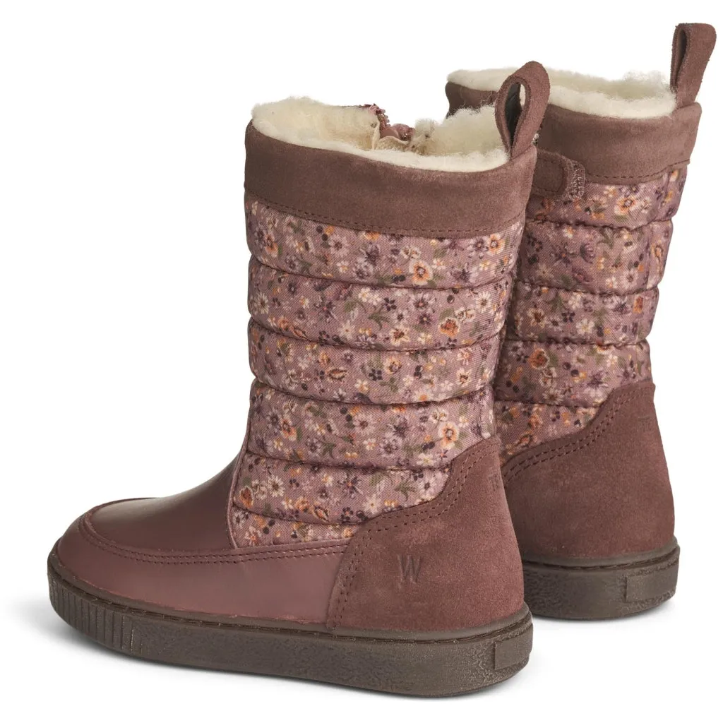 Gefütterter Winterstiefel Koa High mit Tex-Membran - lilac flowers