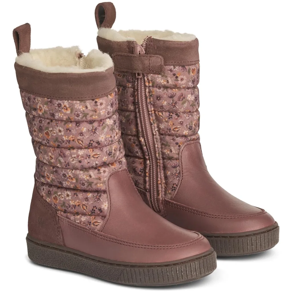 Gefütterter Winterstiefel Koa High mit Tex-Membran - lilac flowers