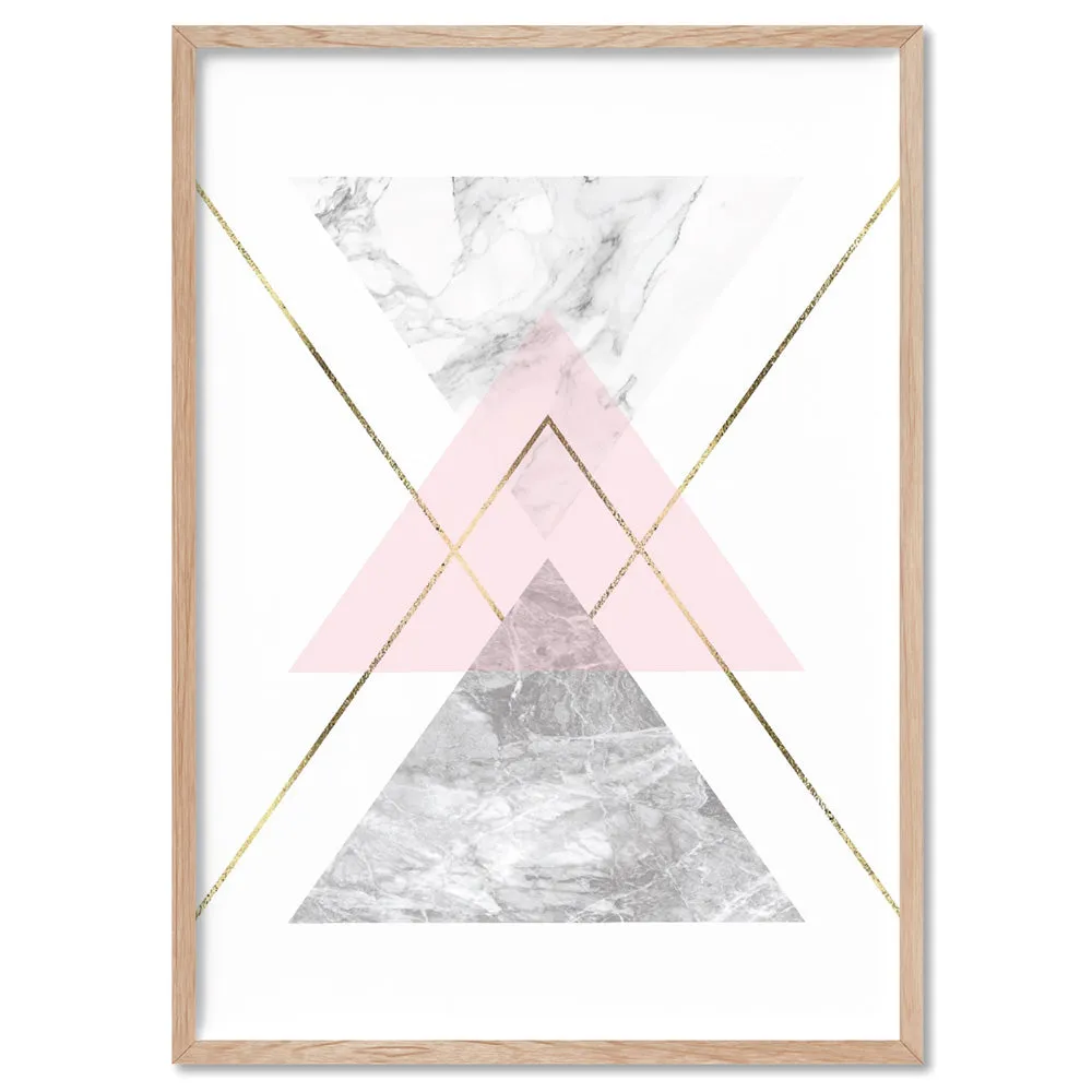 Geometric Marble Shapes II - Art Print