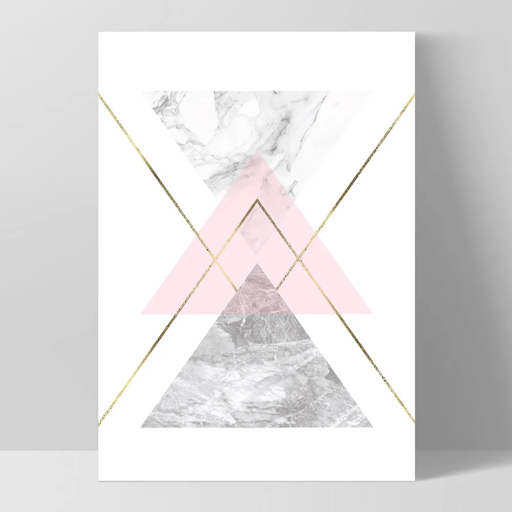 Geometric Marble Shapes II - Art Print