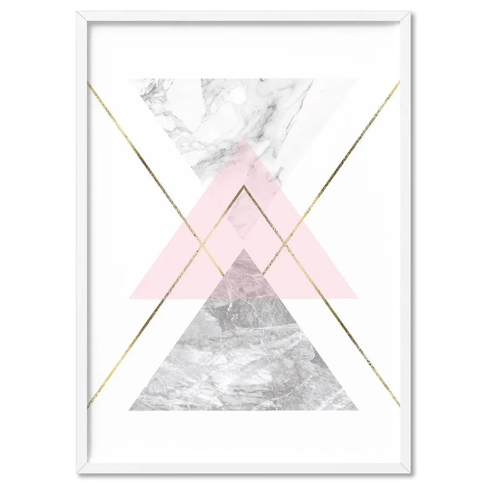 Geometric Marble Shapes II - Art Print