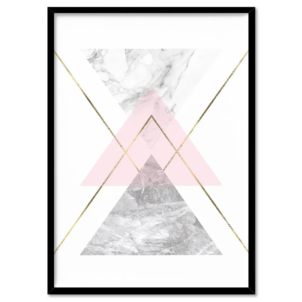 Geometric Marble Shapes II - Art Print