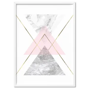 Geometric Marble Shapes II - Art Print