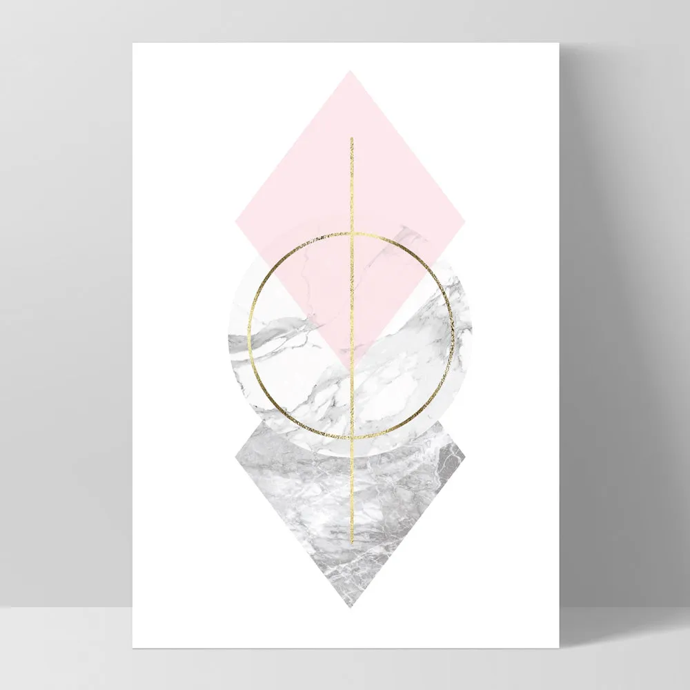 Geometric Marble Shapes III - Art Print