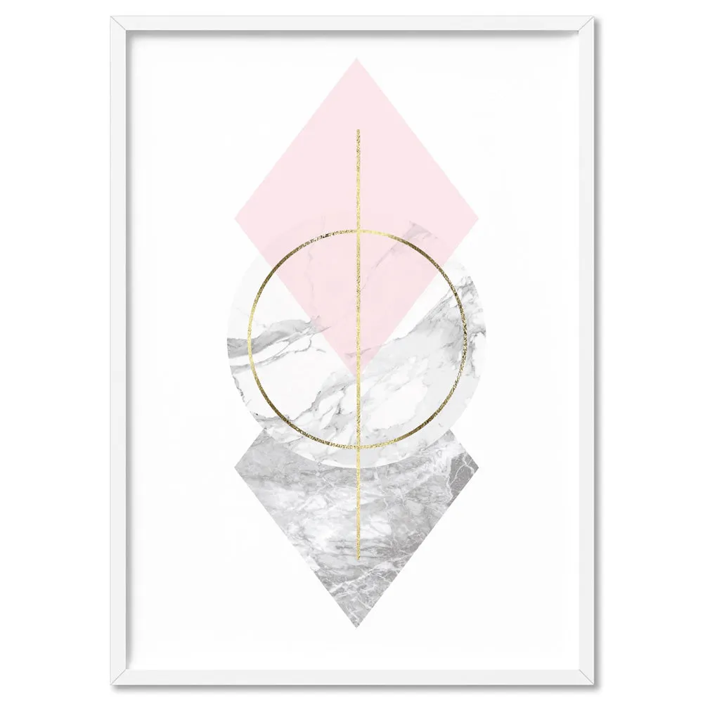 Geometric Marble Shapes III - Art Print