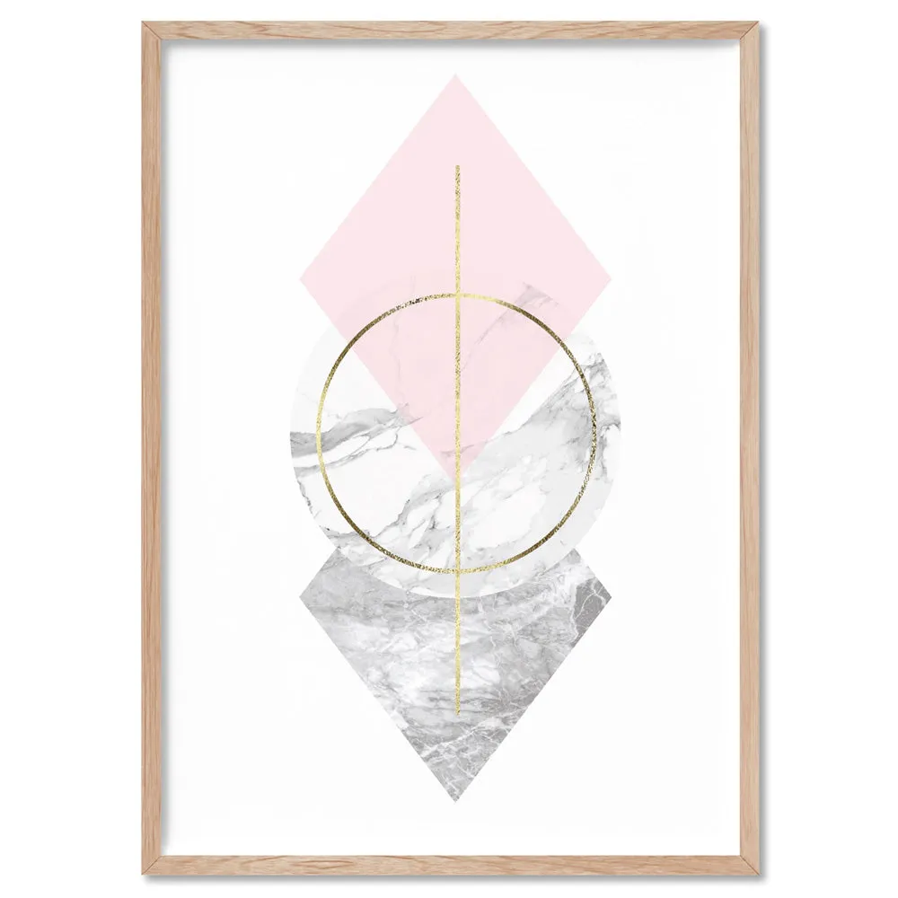 Geometric Marble Shapes III - Art Print