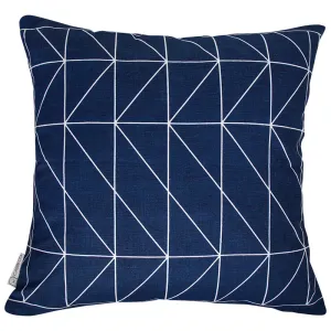 GEOMETRIC NAVY CUSHION COVER