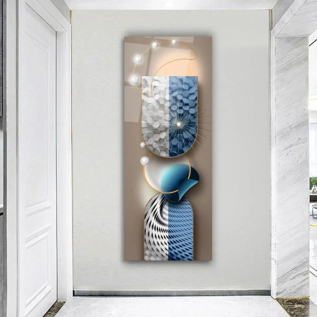 Geometric Symphony Glass Wall Art