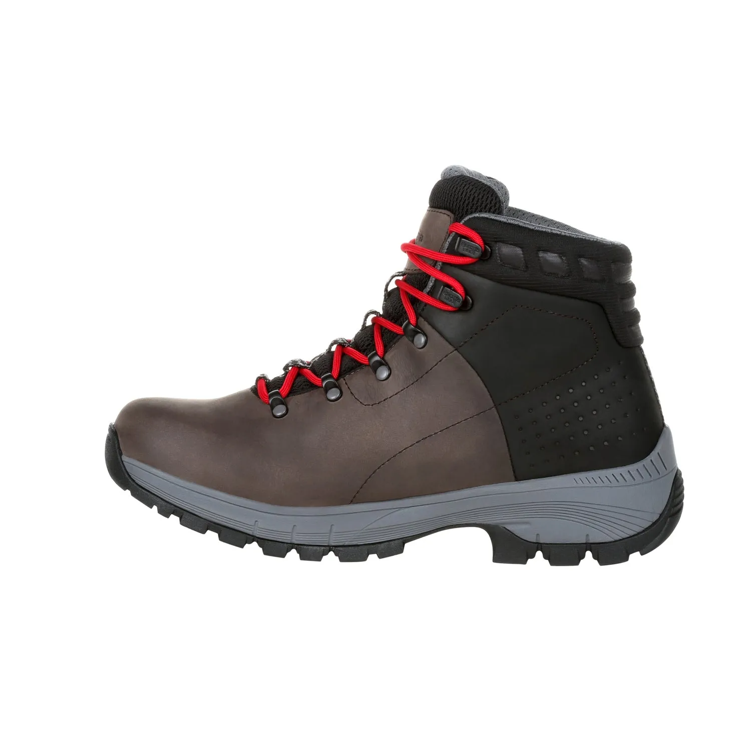 Georgia Mens Black Charcoal Leather Eagle Trail WP Hiking Boots