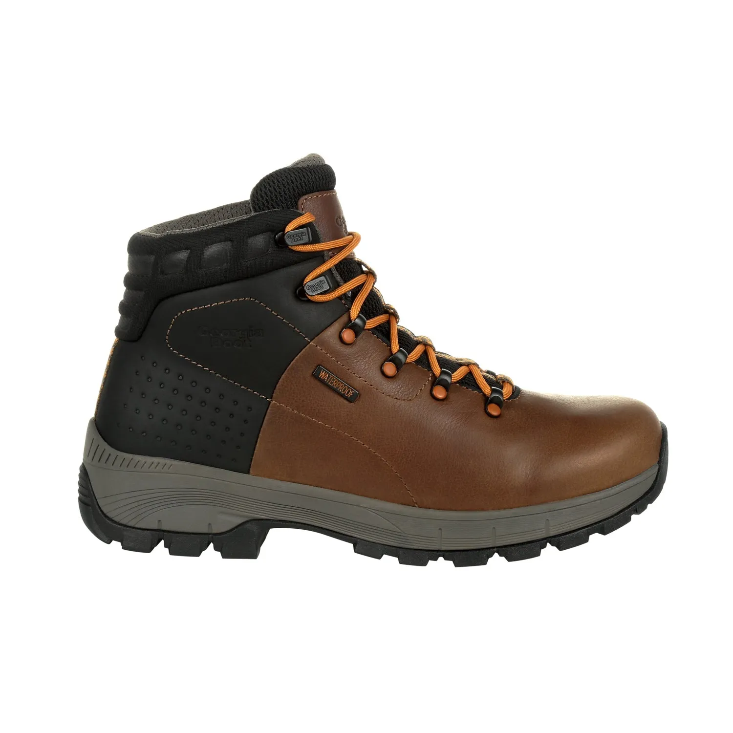 Georgia Mens Brown Leather Eagle Trail WP Hiking Boots