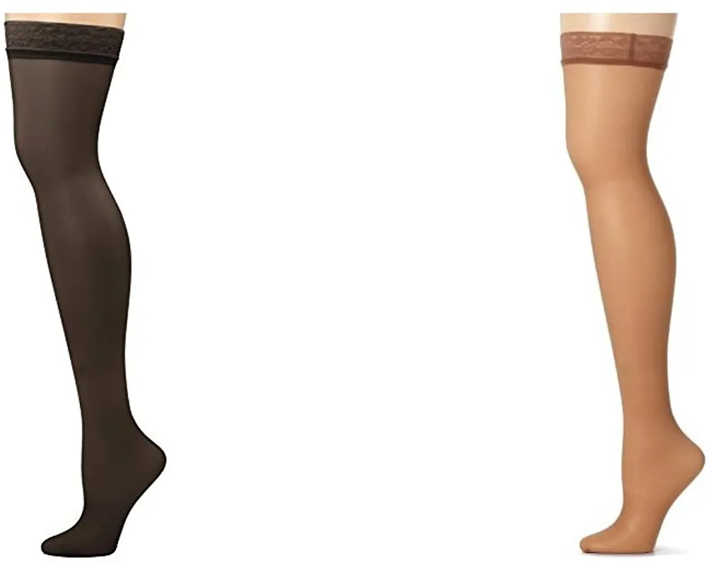 Hanes Women's Silk Reflections Thigh-High Stockings