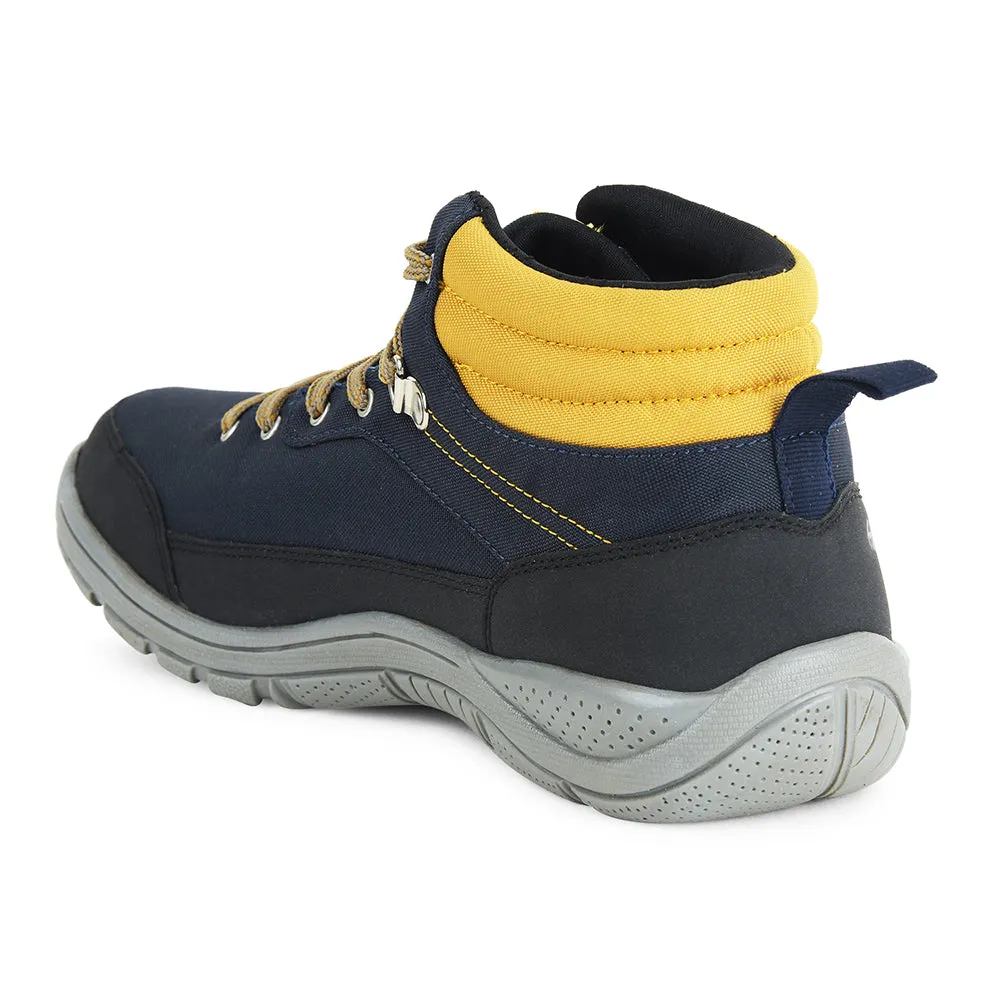 Healers Sports Navy Blue Trekking Lacing Shoes For Men RACE-2 By Liberty