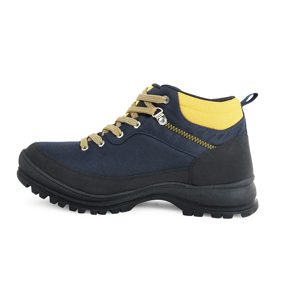 Healers Sports Trekking Navy Blue Lacing Shoes For Men RACE-1 By Liberty