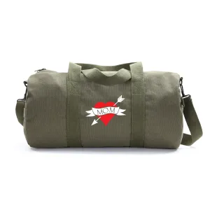 Heart Mom Tattoo Love Army Sport Heavyweight Canvas Duffel Bag