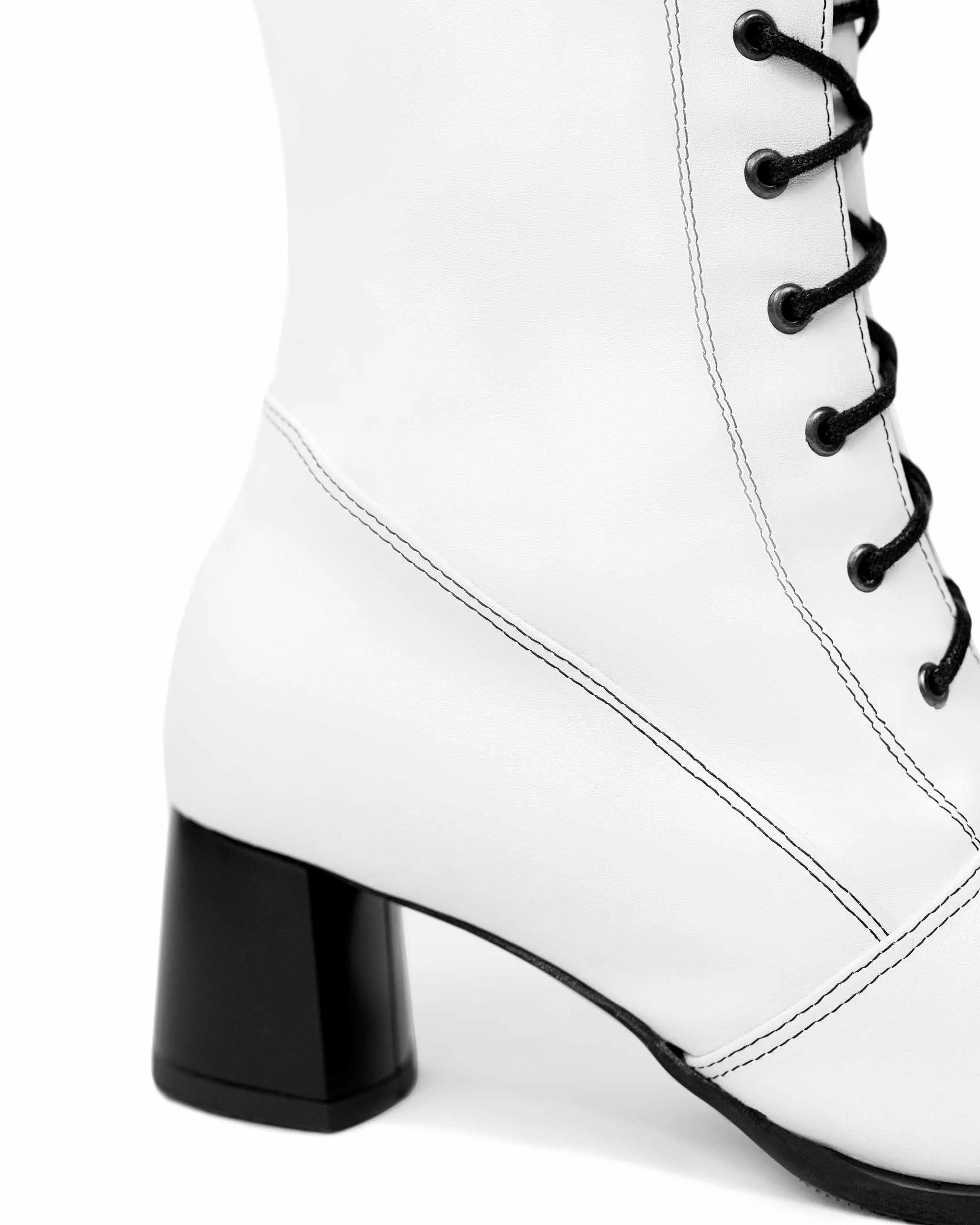 High Boots Cactus Leather Boots White