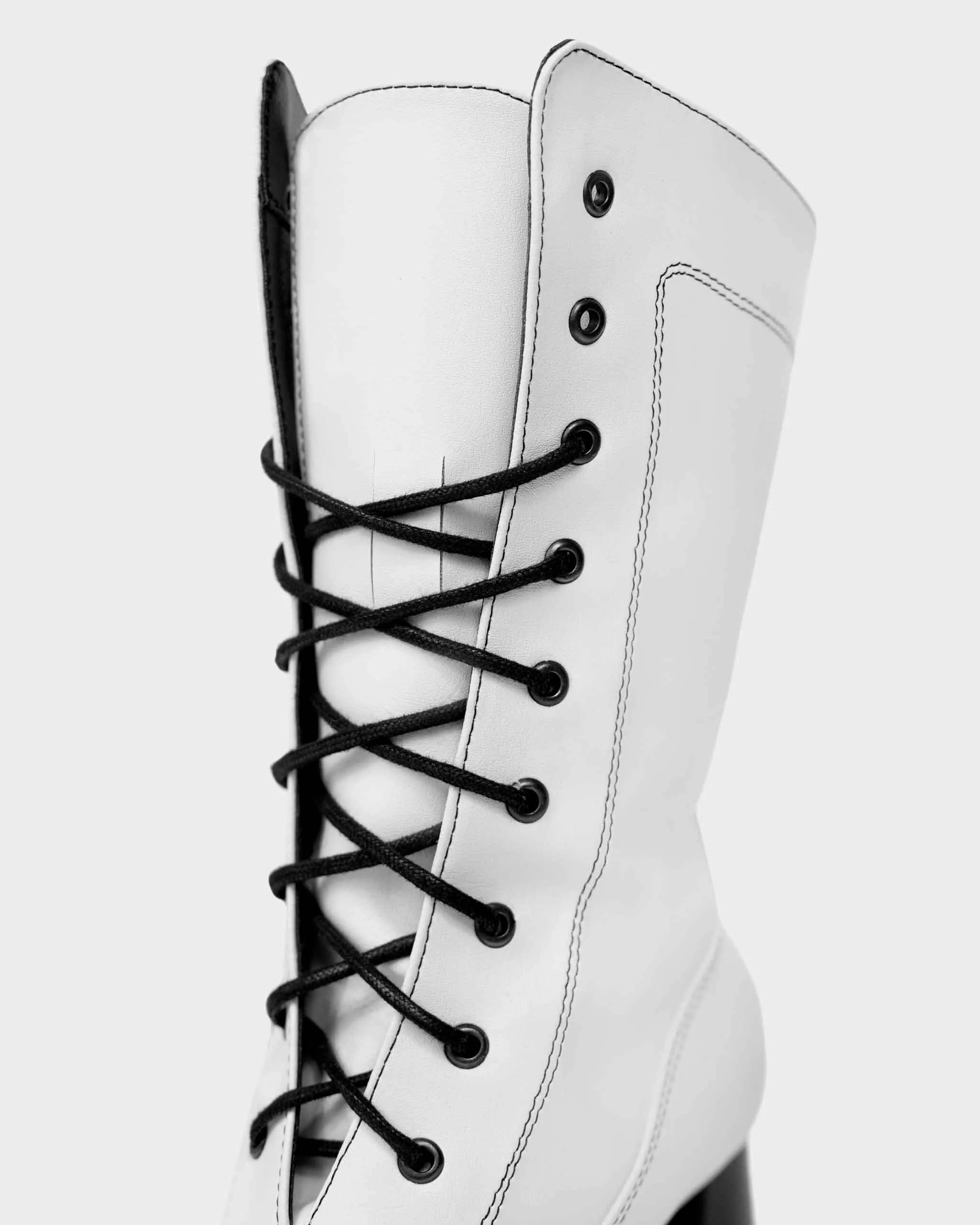 High Boots Cactus Leather Boots White