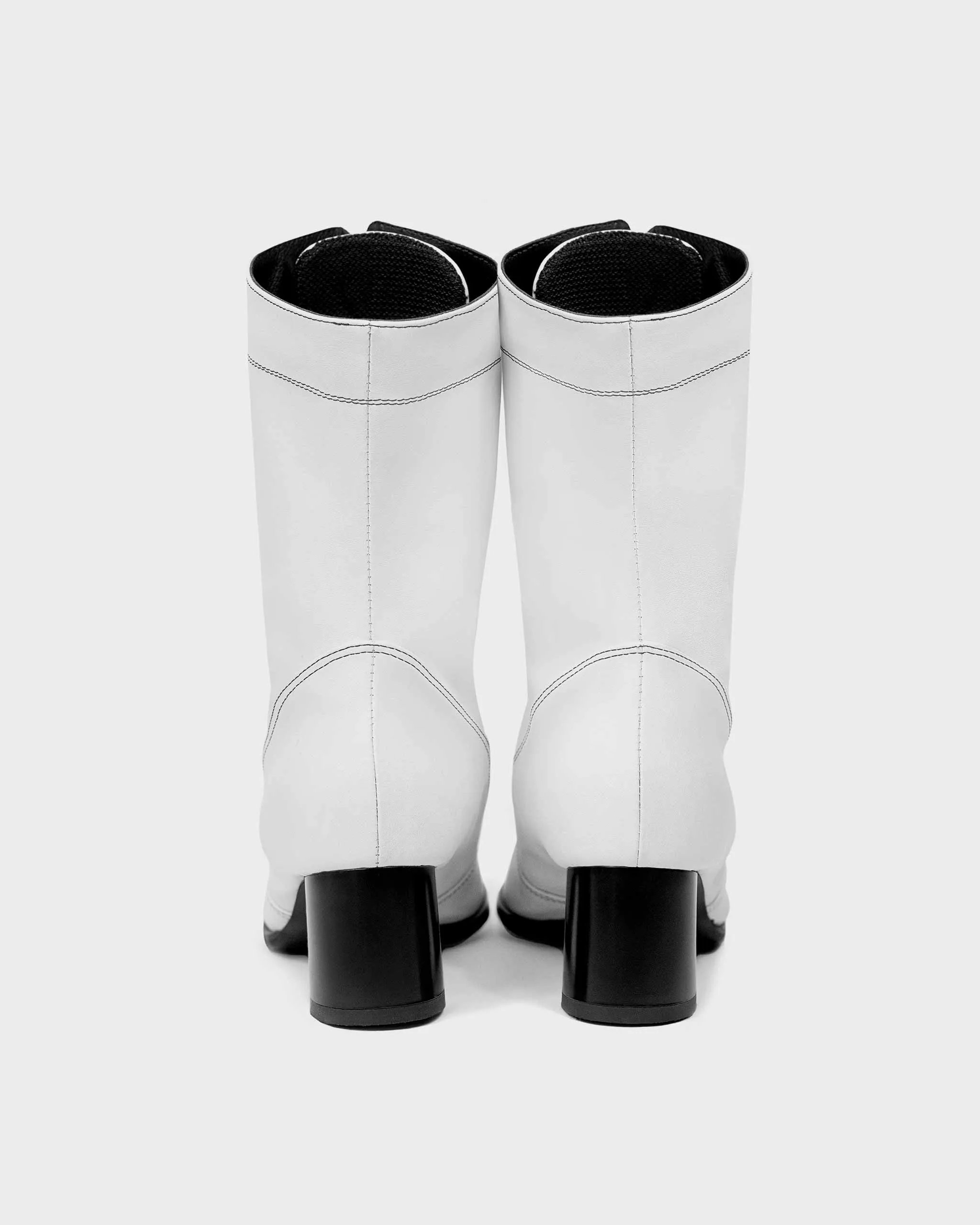 High Boots Cactus Leather Boots White