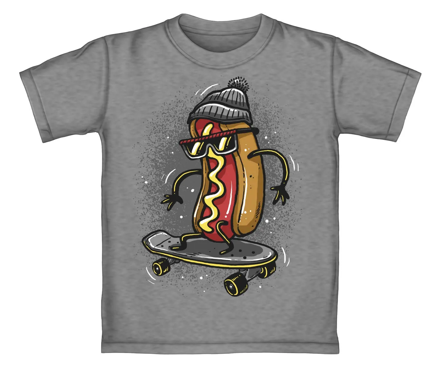 Hot Dog Skateboarding Graphite Youth Tee Shirt (Small 6/7