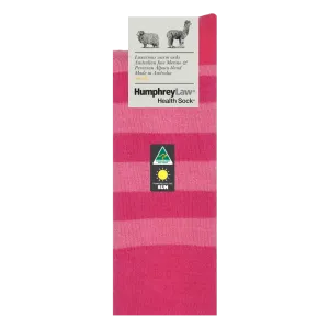 Humphrey Law Fine Merino/Baby Alpaca Blend Health Sock - Fuchsia