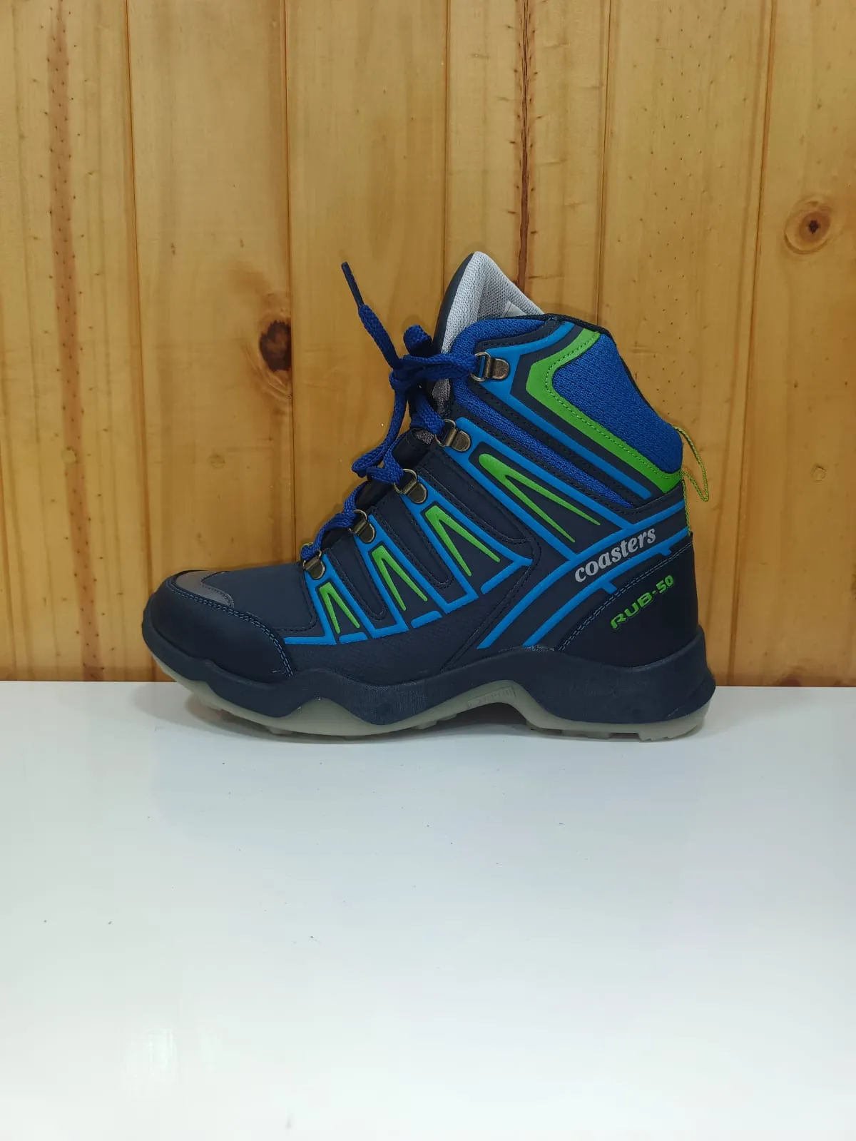 JAG Himalayan Series High Ankle Hiking & Trekking Shoes | Blue-Green | Water - Repellent | Unisex