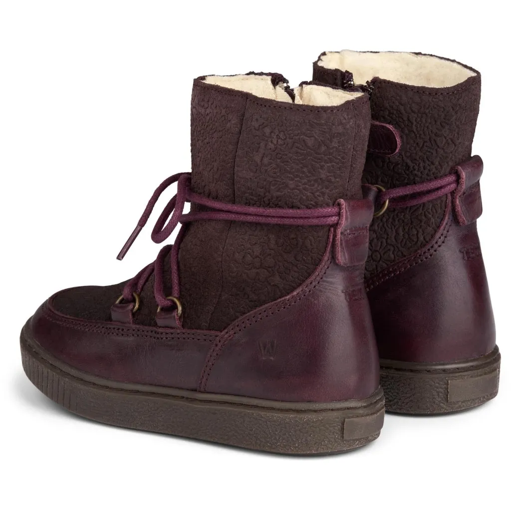 Kaya Lace Tex Bootie - eggplant