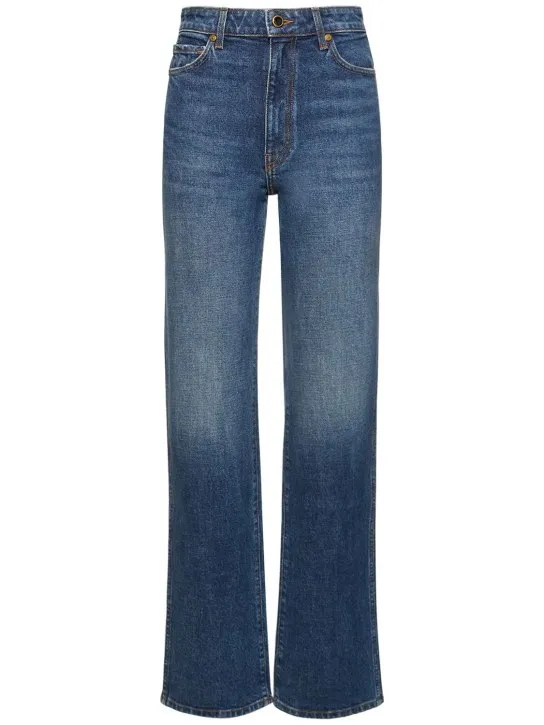 Khaite   Danielle high rise straight jeans 