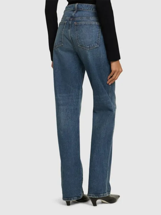 Khaite   Danielle high rise straight jeans 