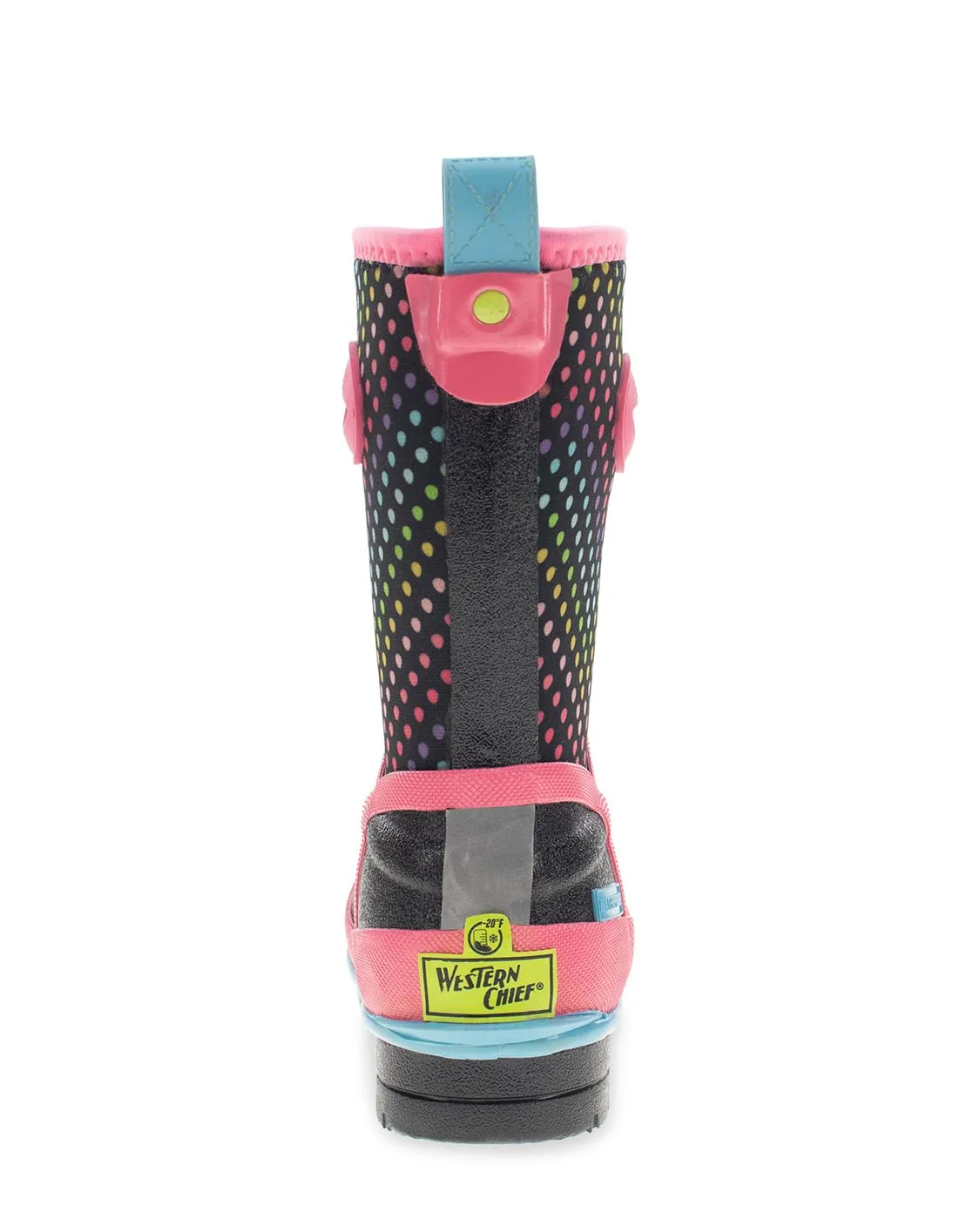 Kids Rainbow Wave Neoprene Cold Weather Boot - Black/Pink