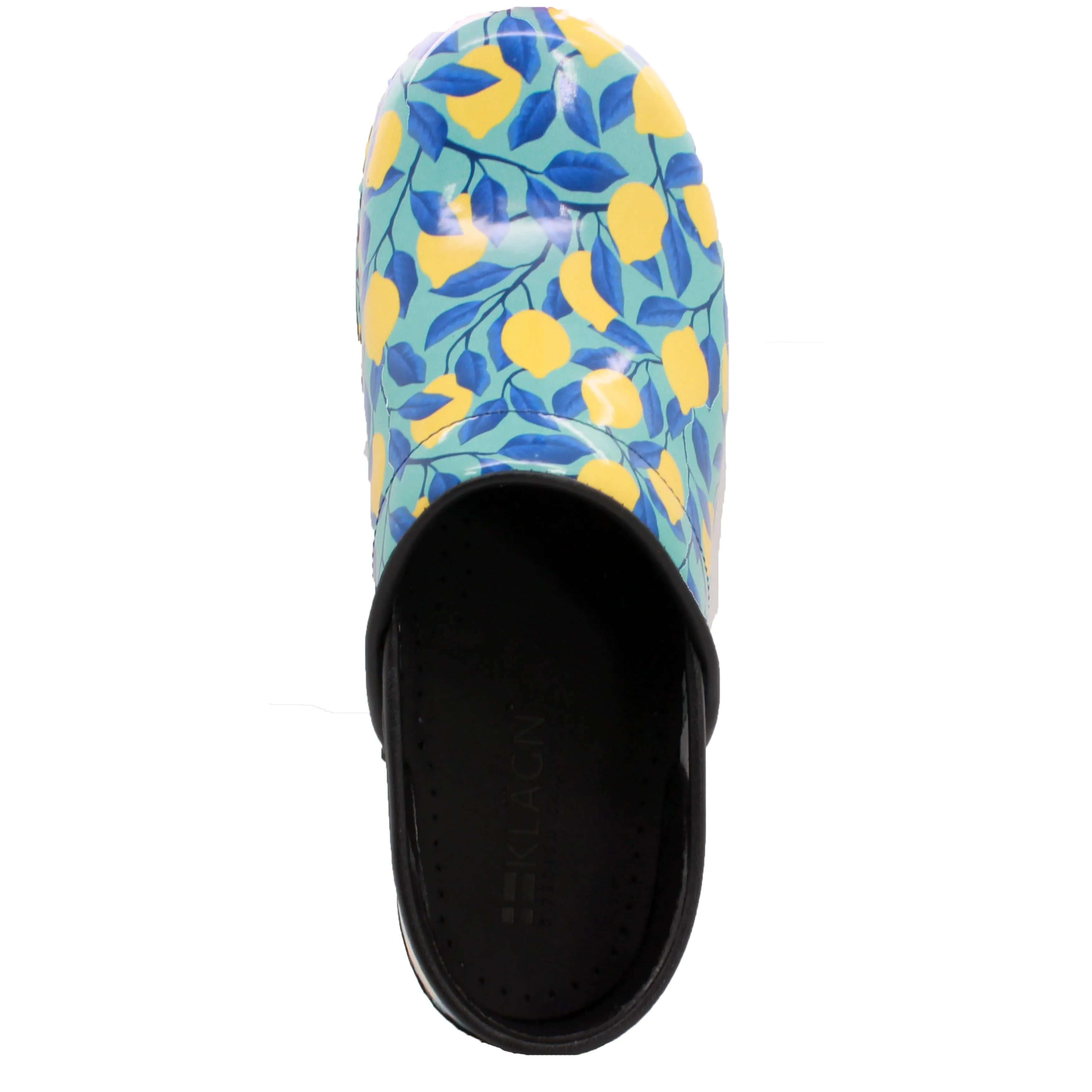 KLÄGN PROFESSIONAL Citron Printed Leather Clogs - CLOSEOUT