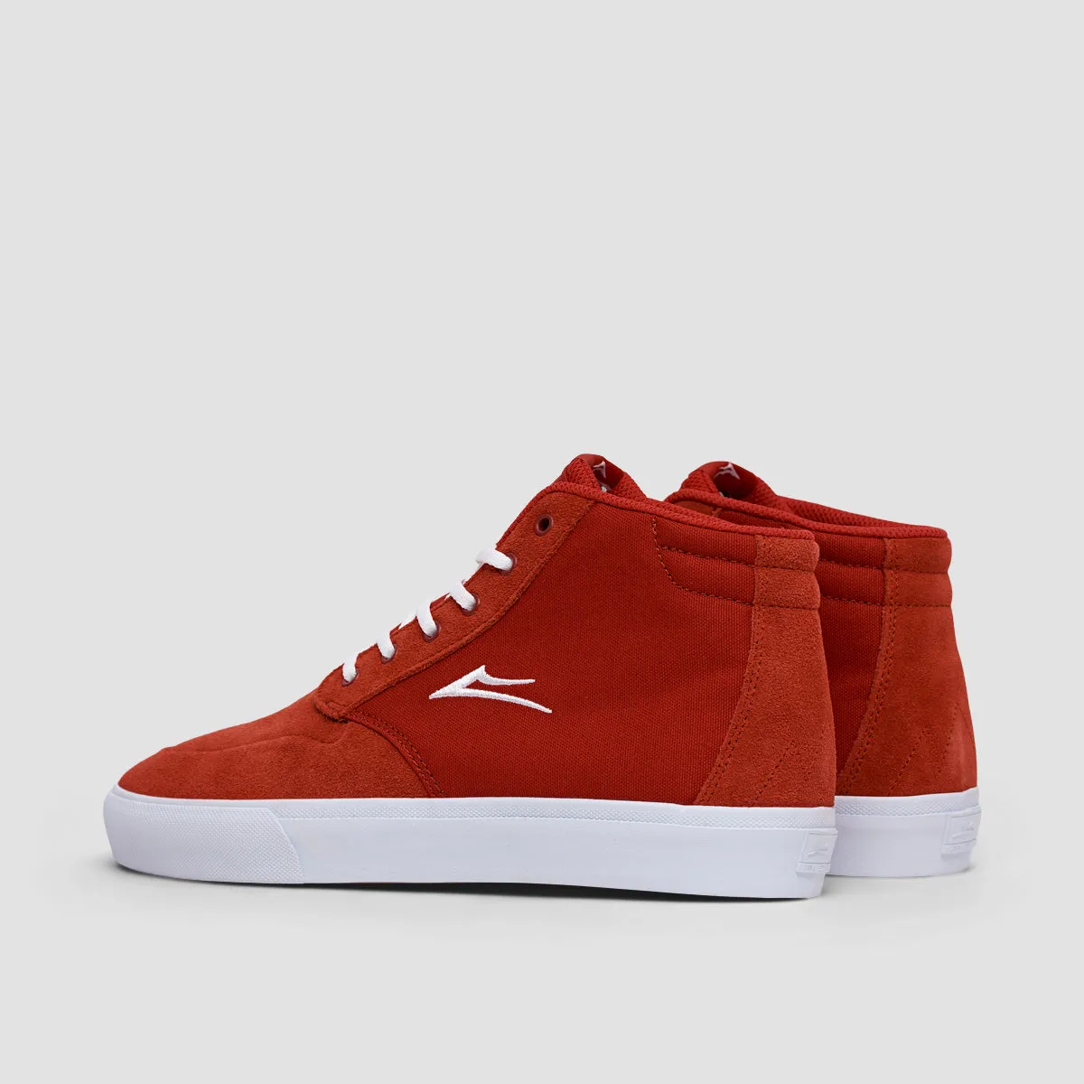 Lakai Riley 3 High Shoes - Red Suede