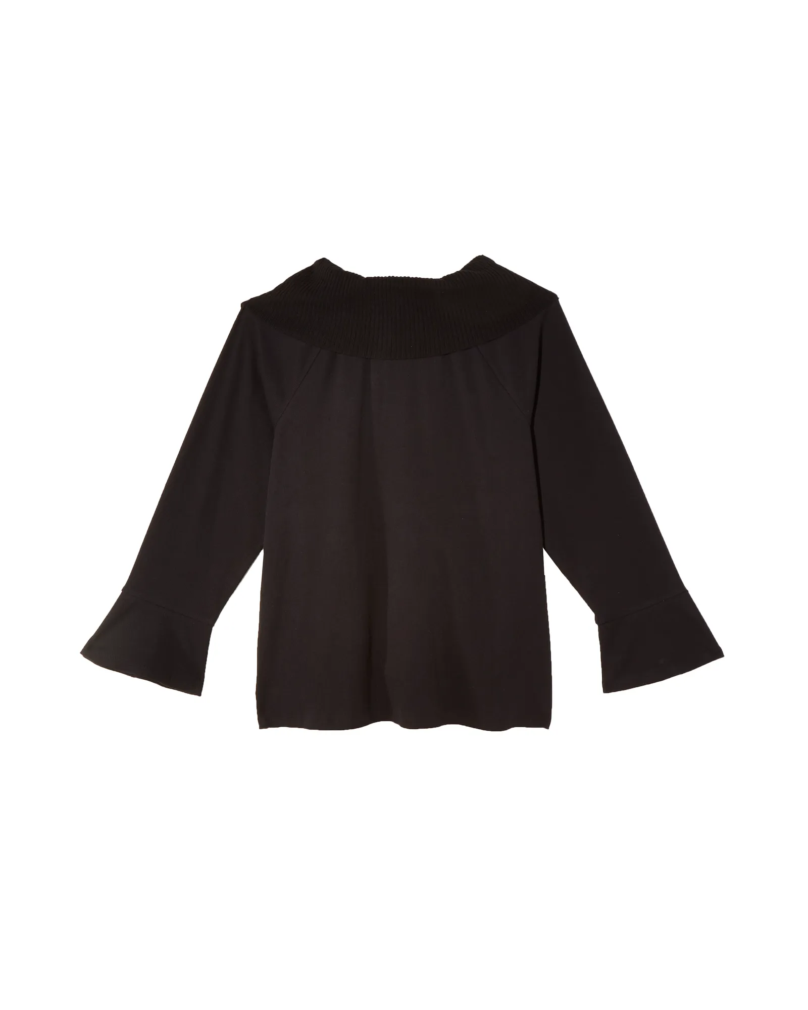 Maddie Split Neck Top | Black