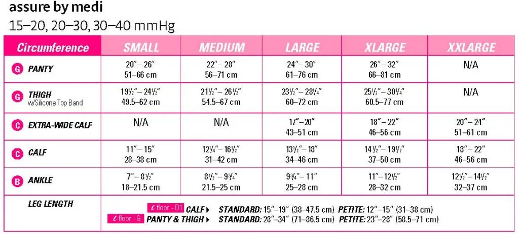 medi assure 20-30 mmHg thigh closed toe standard