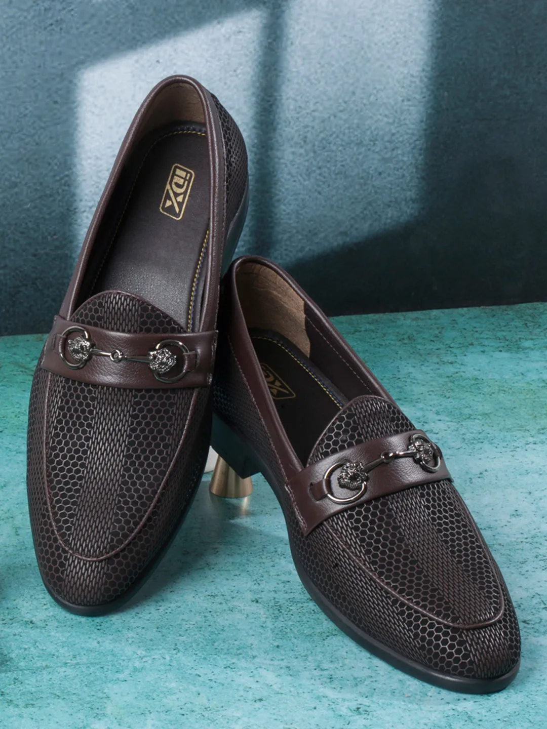 Men's Brown 3D Finish Fashion Slip On (IX1085)