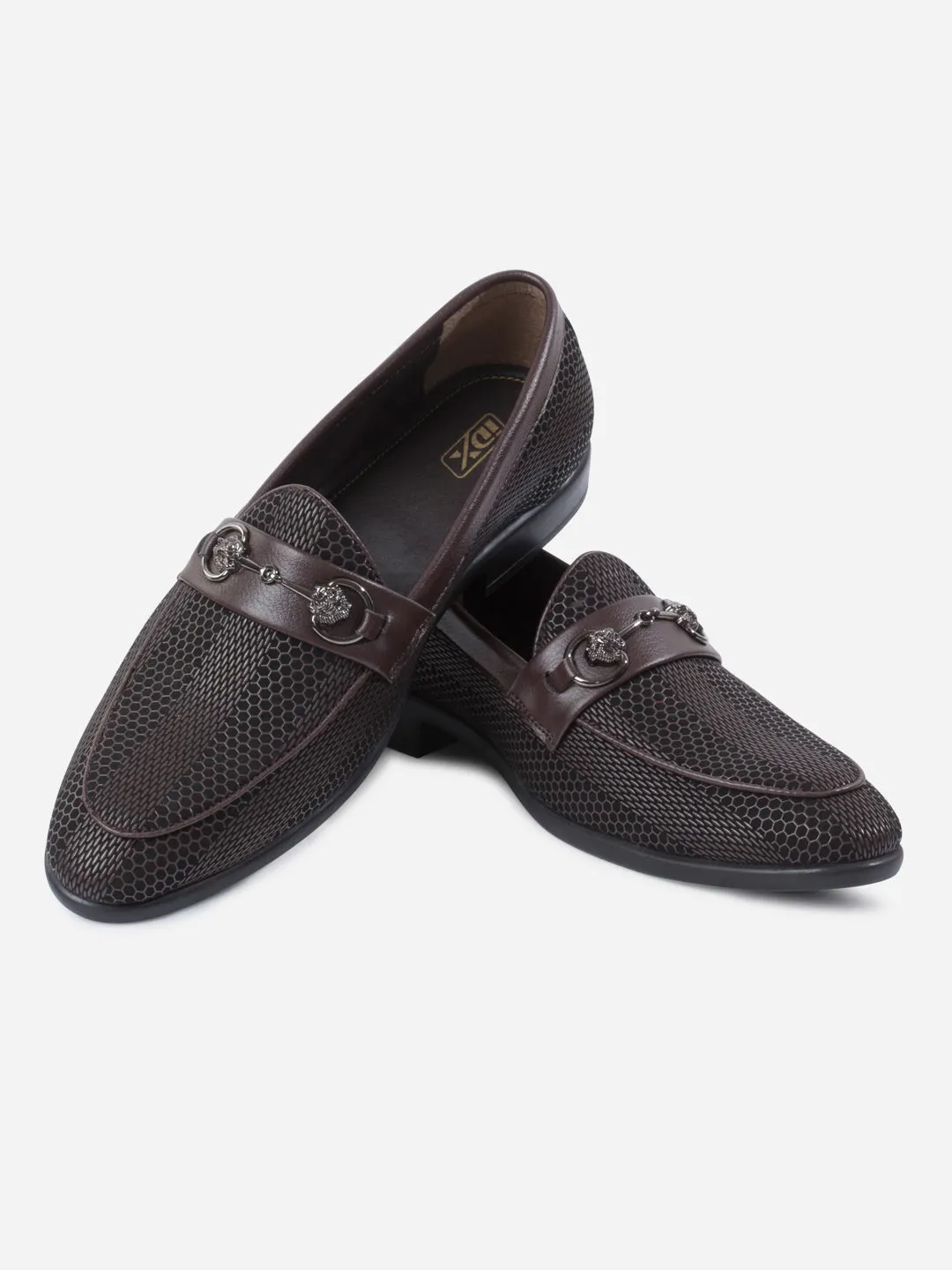 Men's Brown 3D Finish Fashion Slip On (IX1085)