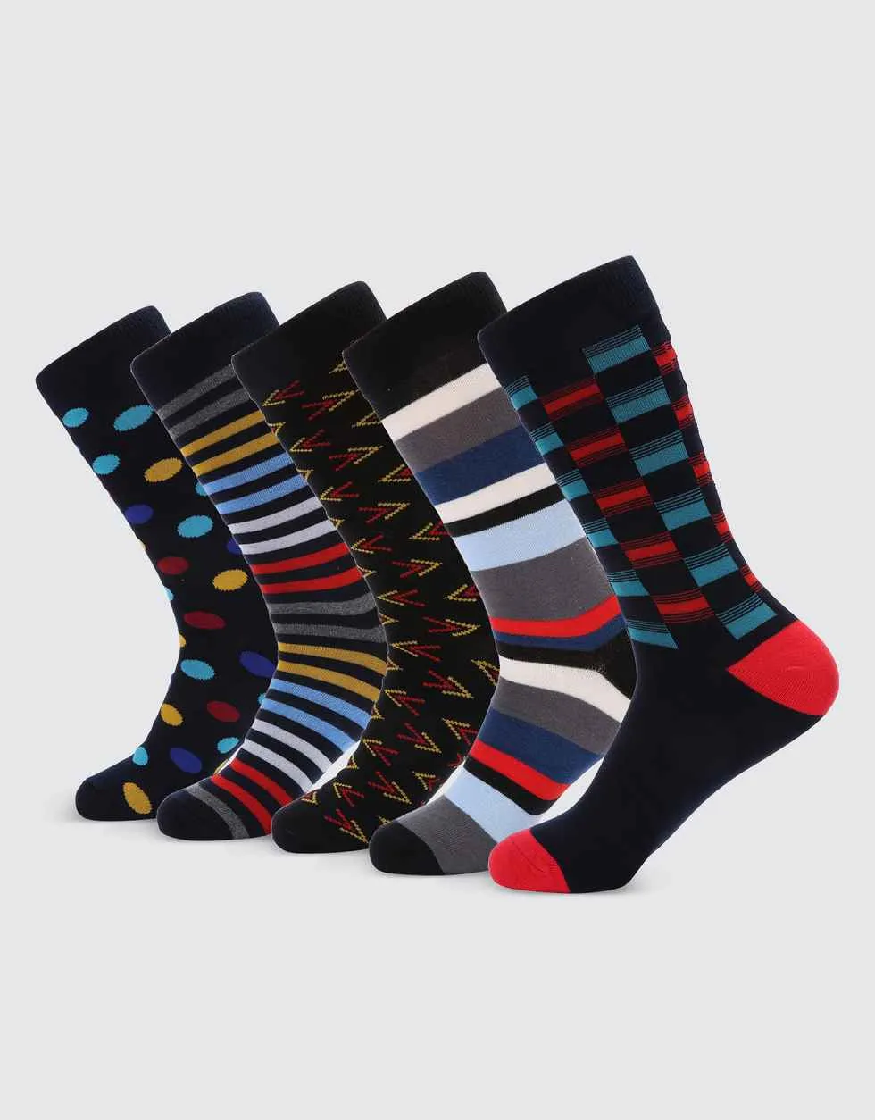 Modern Pop Crew Socks 5 Pack