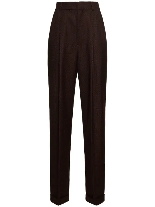 Moschino   High rise jacquard straight pants 