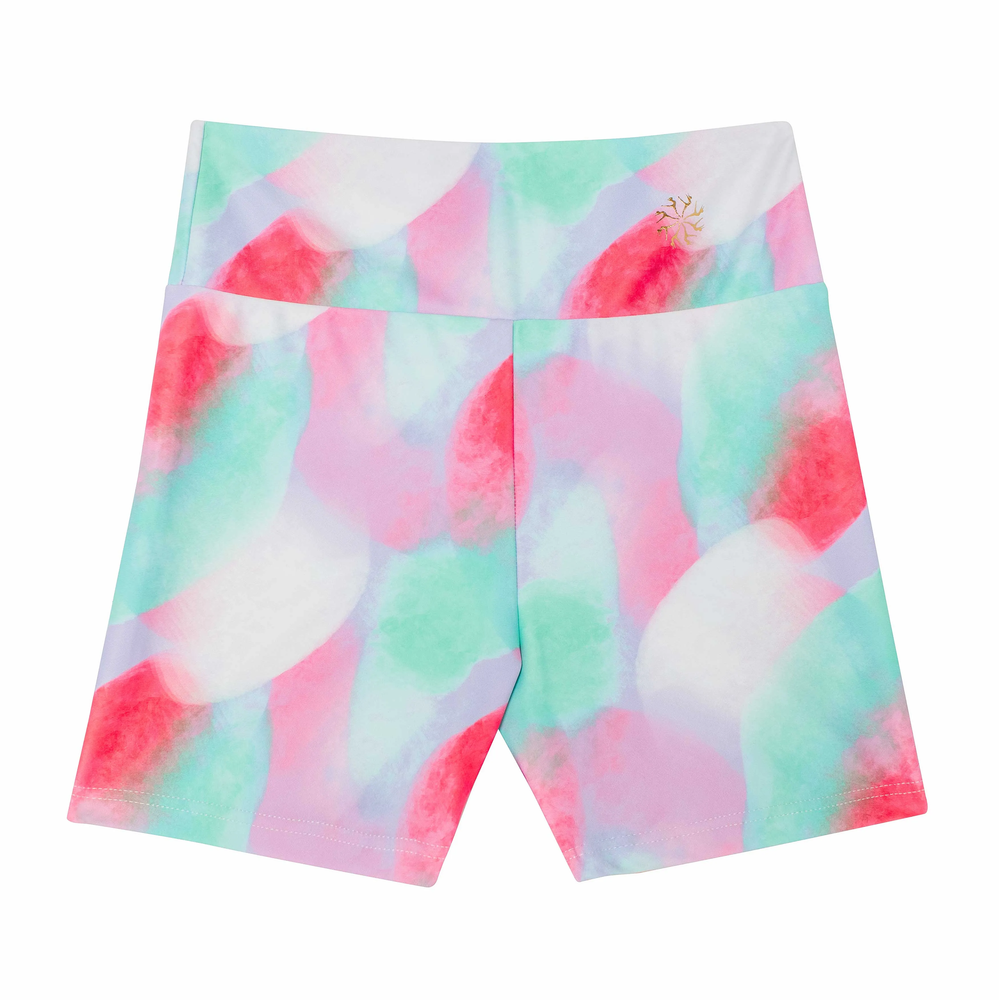 Nicole: Midi Length Bike Shorts in Mod Future Print