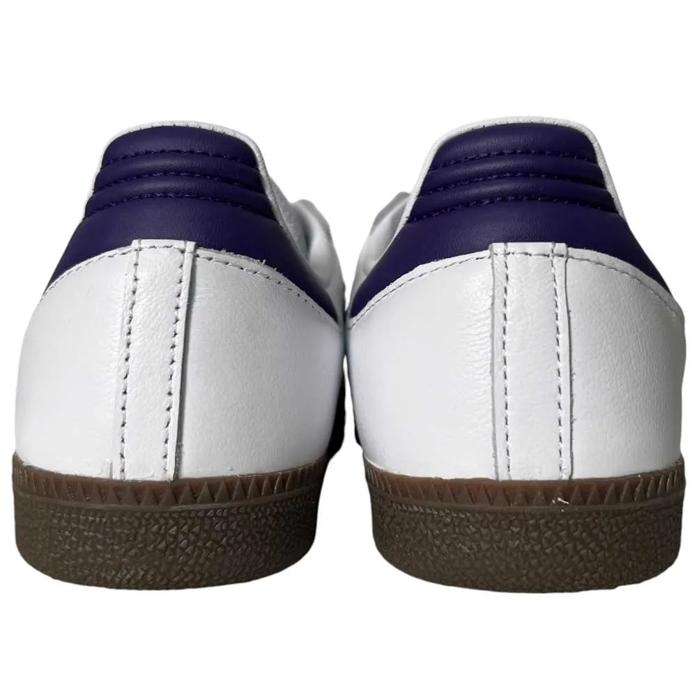 Purple White Samba ADV Adidas Skateboarding Leather Suede Shoes