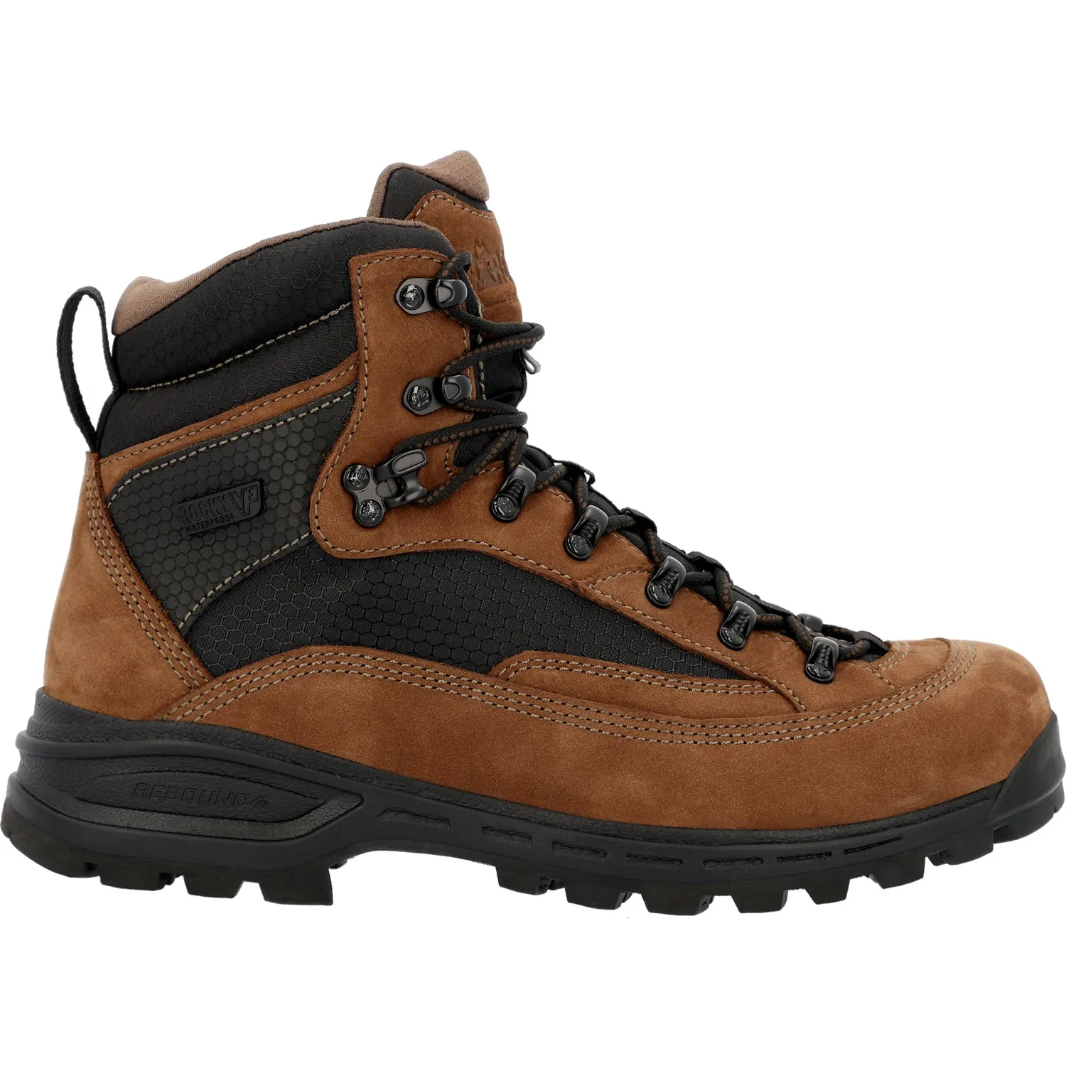 Rocky Mens Mountain Stalker Pro WP Brown Leather Hiking Boots