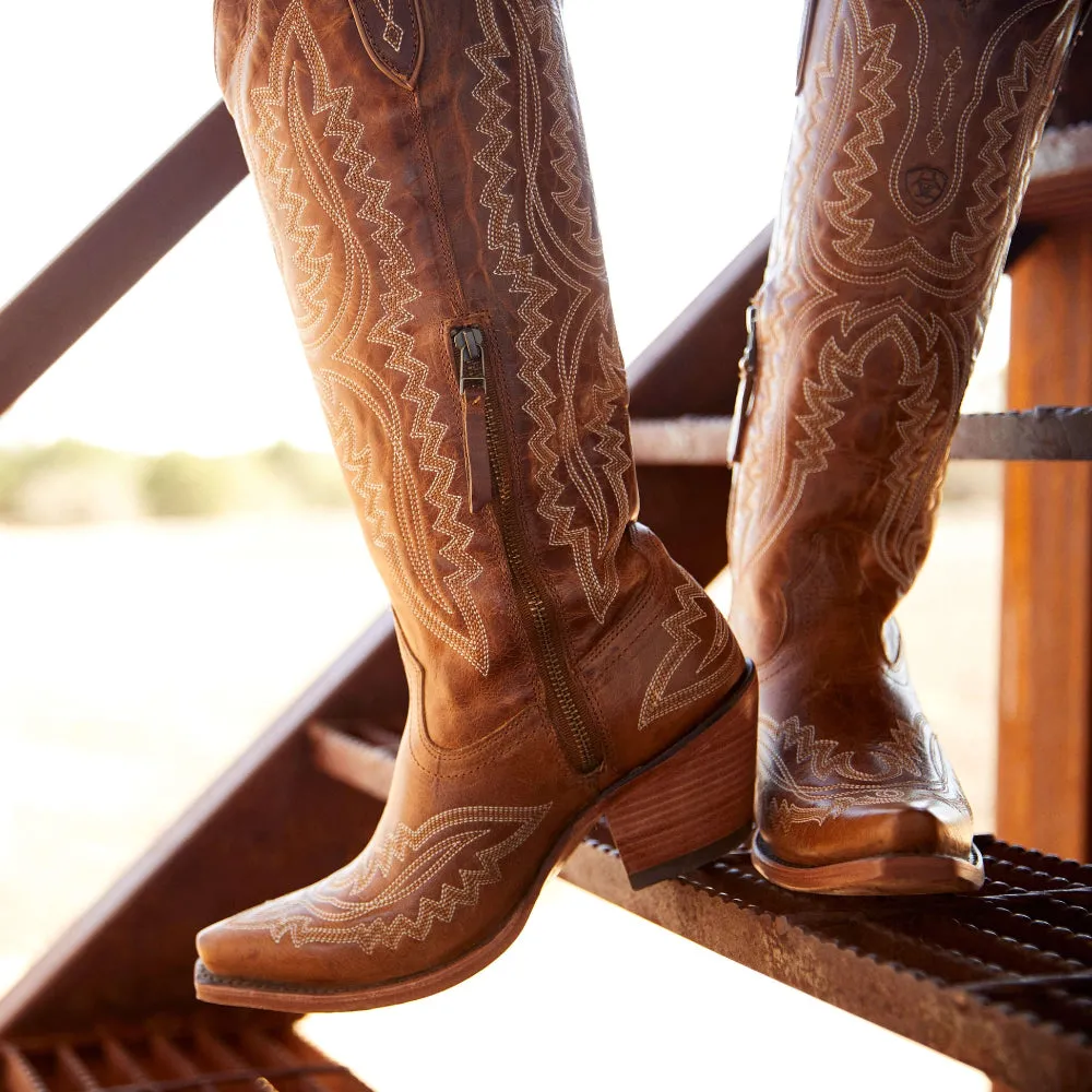 Rustic Stitched Cowboy Inspired Boots