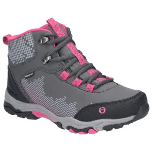 Senior Ducklington Hiking Waterproof Boots Grey/Pink