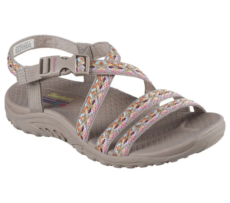 'Skechers' Women's Reggae-Dream Weaver Sandal - Taupe / Multi