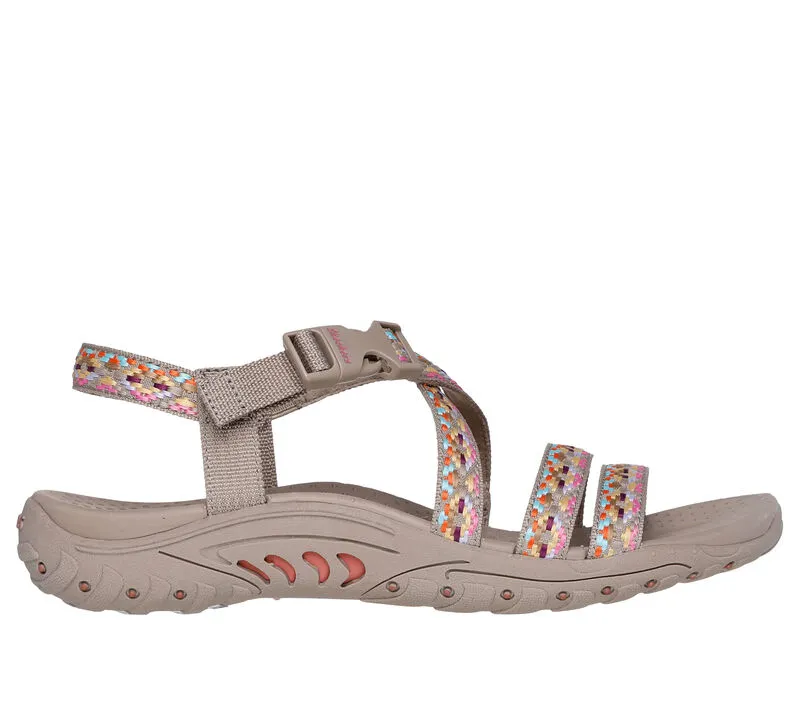 'Skechers' Women's Reggae-Dream Weaver Sandal - Taupe / Multi