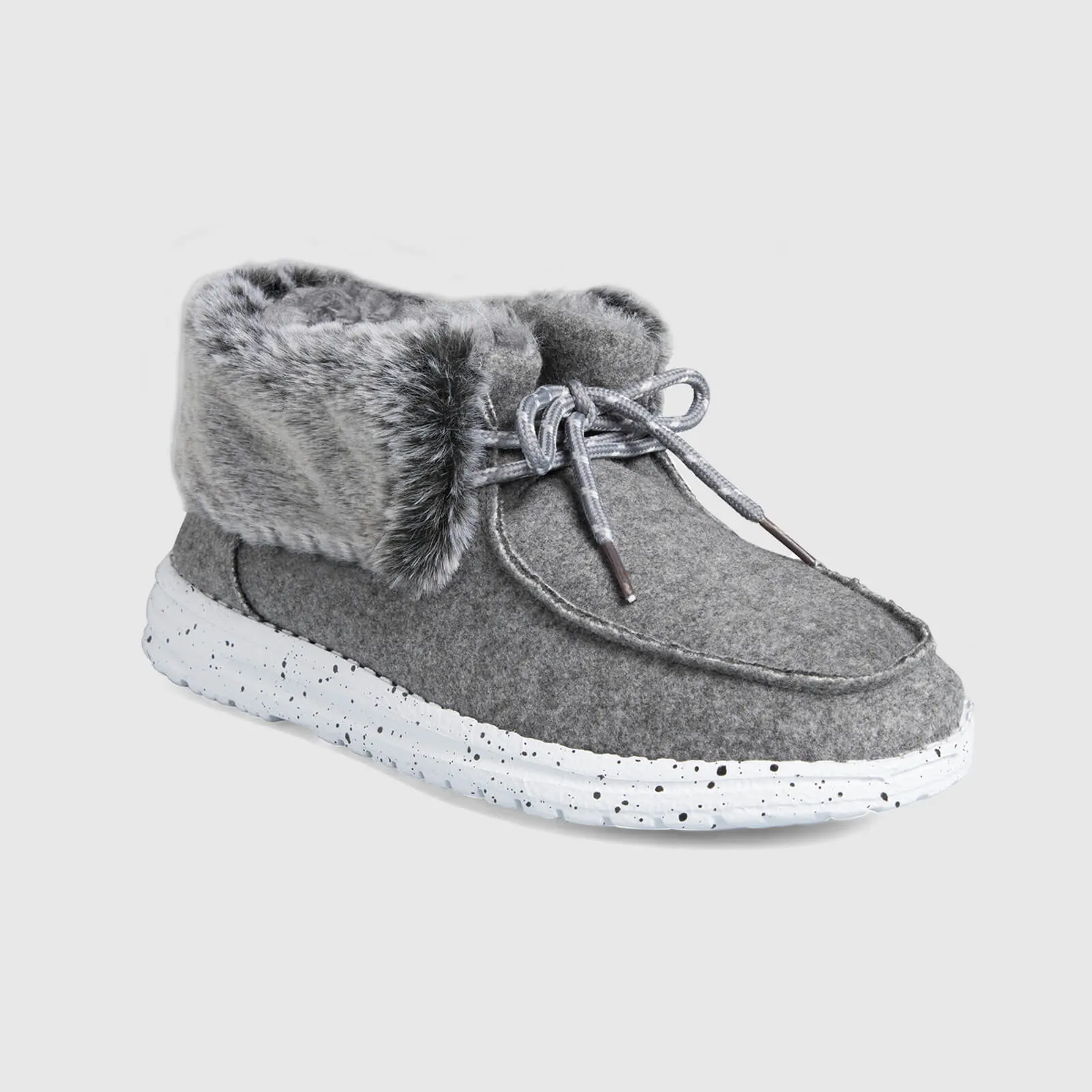 Slip on Loafers Warm Fur-Lined Boots Indoor & Outdoor