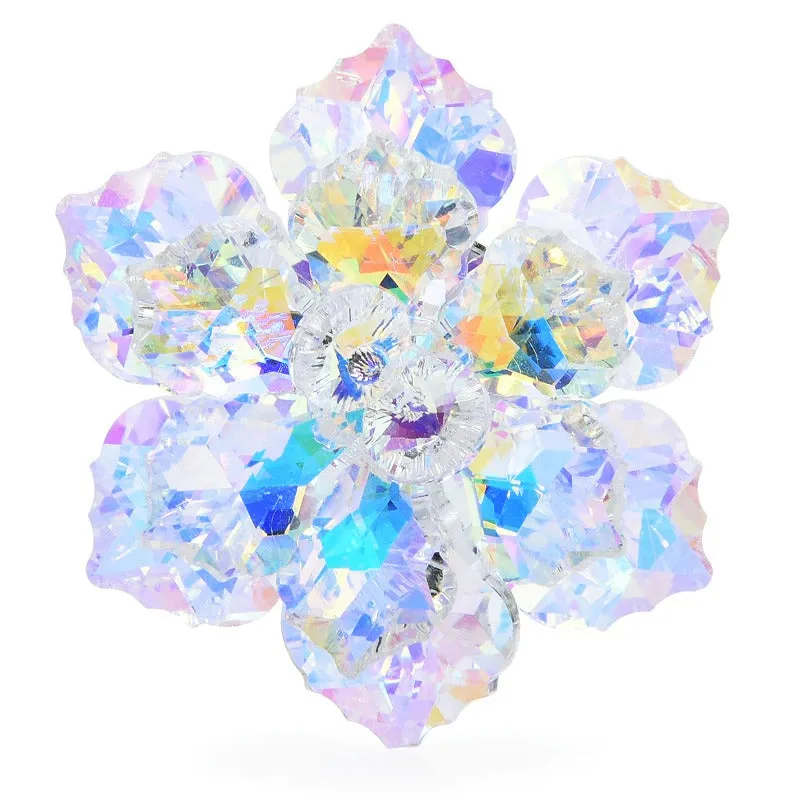 Sparkling Luxury Rhinestone Flower Brooch Pins