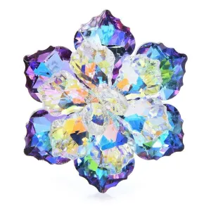 Sparkling Luxury Rhinestone Flower Brooch Pins