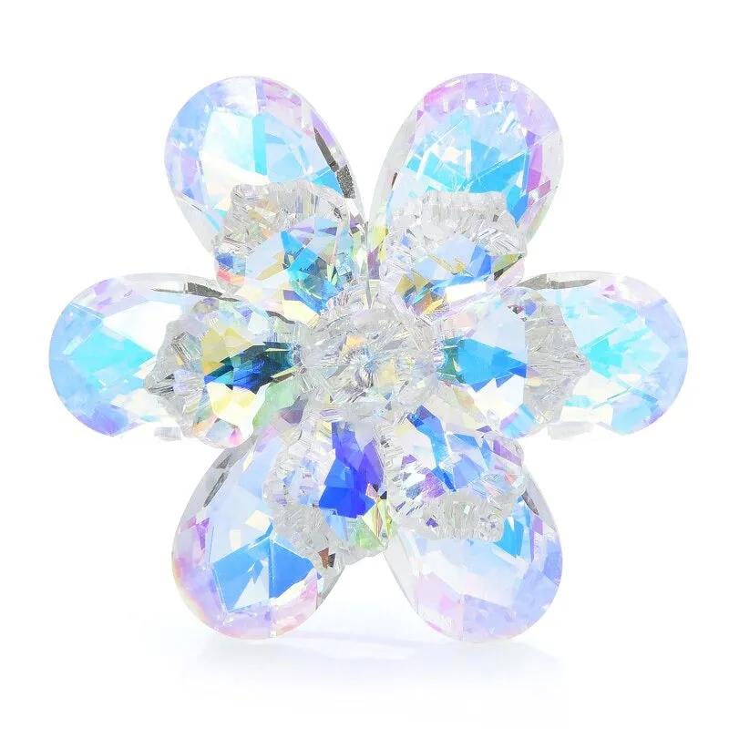 Sparkling Luxury Rhinestone Flower Brooch Pins