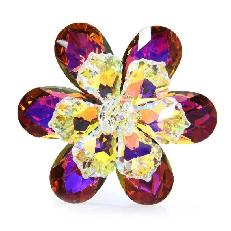 Sparkling Luxury Rhinestone Flower Brooch Pins