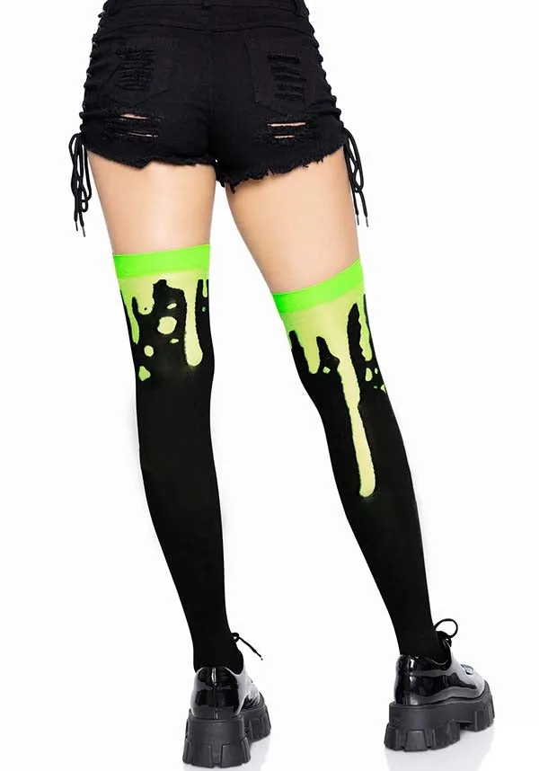 Splatter [Green] | THIGH HIGH