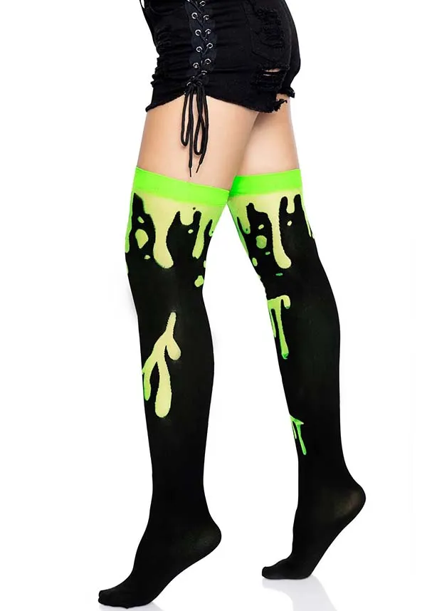 Splatter [Green] | THIGH HIGH